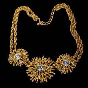 Iconic KJL for Avon “Regal Riches” Modernist Rhinestone Necklace